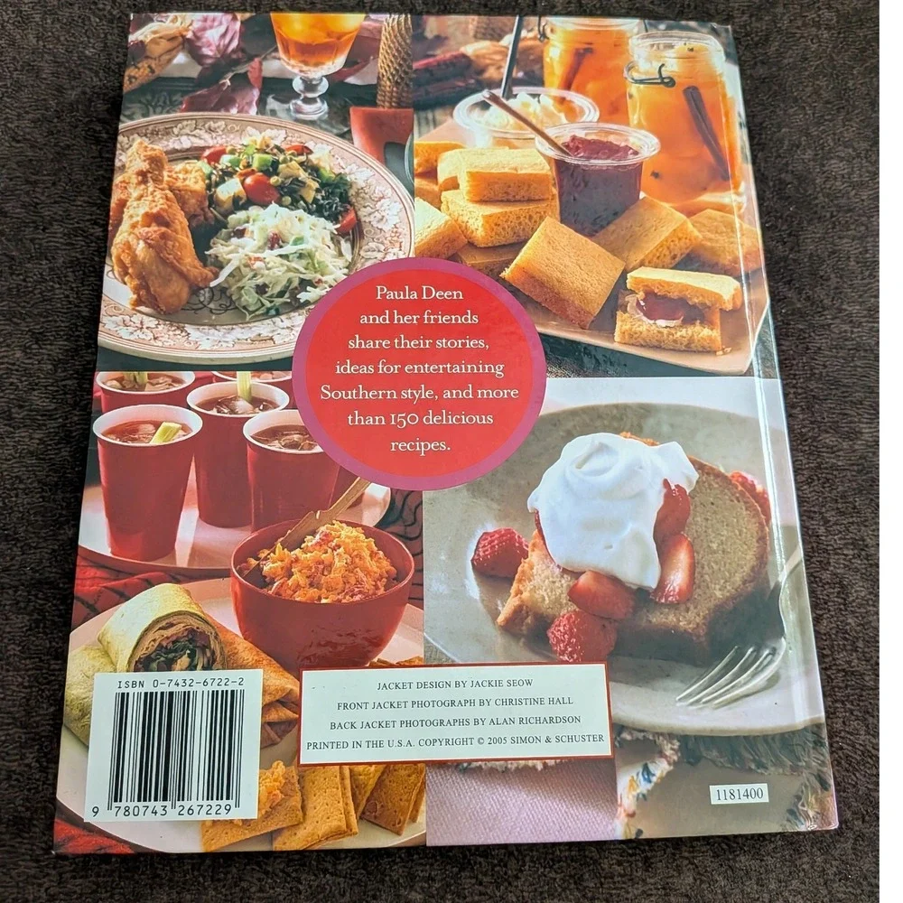 Paula Deen & Friends Living It Up Southern Style Hardcover Cookbook 2005 1st Ed